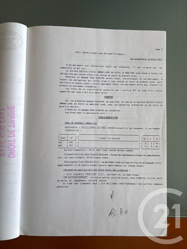 Appartement F3 à vendre - 3 pièces - 57.39 m2 - VILLIERS LE BEL - 95 - ILE-DE-FRANCE - Century 21 Nova